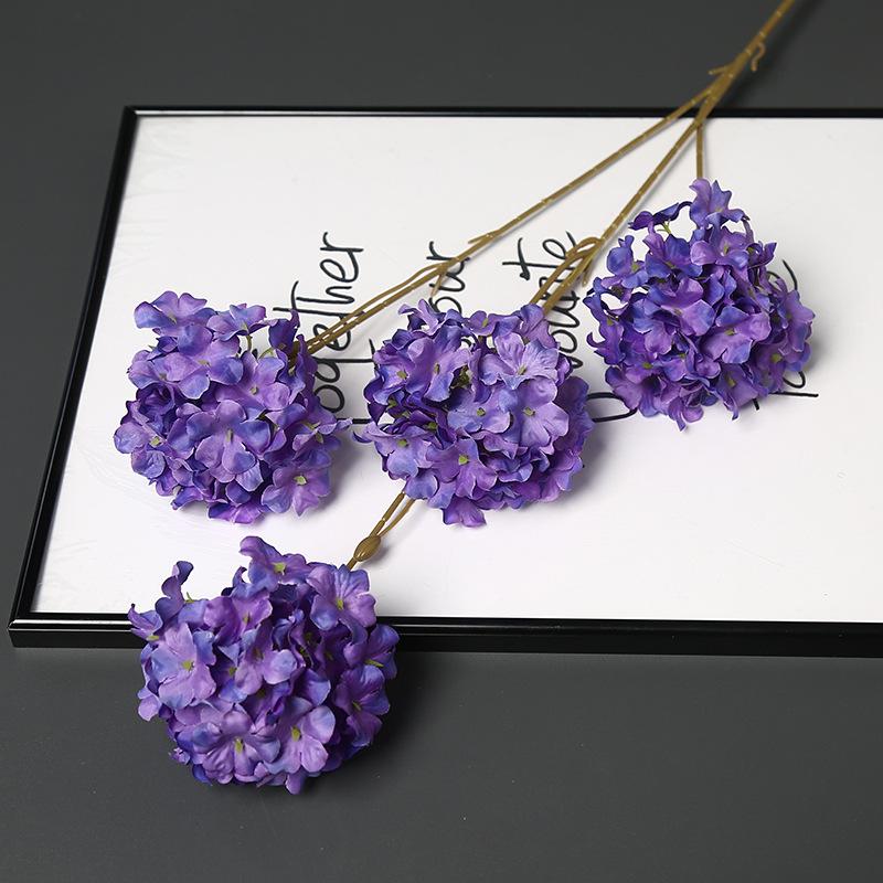 Vierhoofdige Sneeuwvlok Hortensia Kunstbloemstuk voor Bruiloften, Landschapsarchitectuur, Hotel Decoratie en Artistieke Displays.
