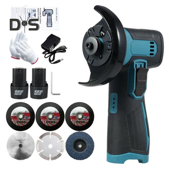 Kabelloses Winkelschleifer-Set, 19500 U/min, hohe Geschwindigkeit, wiederaufladbar, rutschfestes Design, kleines, leichtes elektrisches Schleifwerkzeug, Handschneider