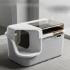 Enclosed Corridor Cat Litter Box Anti-Splash Litter Tray High-Sided Covered Cats Toilet Jumbo Cat Bedpans with Privacy Tunnel