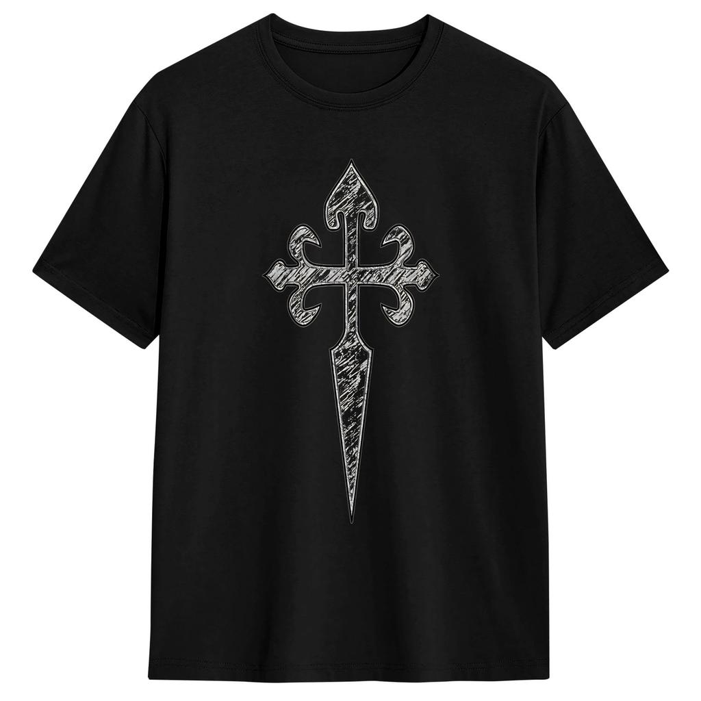 Cross of Santiago Spanish Empire T Shirt Couple YK Funny T Shirts Summer Breathable Fashion Tees Printed Oversize Tops