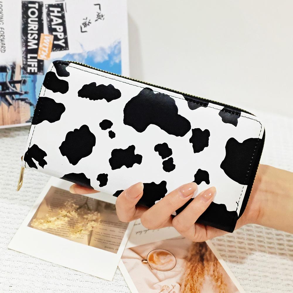 Long Wallet Women's Wallet Zipper Wallet New High-end Feel Bag PU Card Holder Leather Clutch