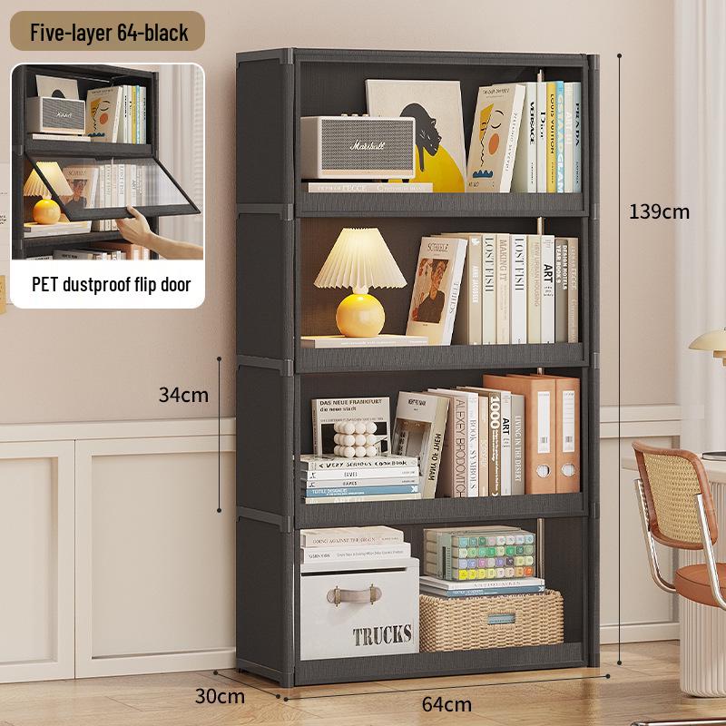 Children's Large Capacity Transparent Floor-standing Bookshelf & Storage Cabinet