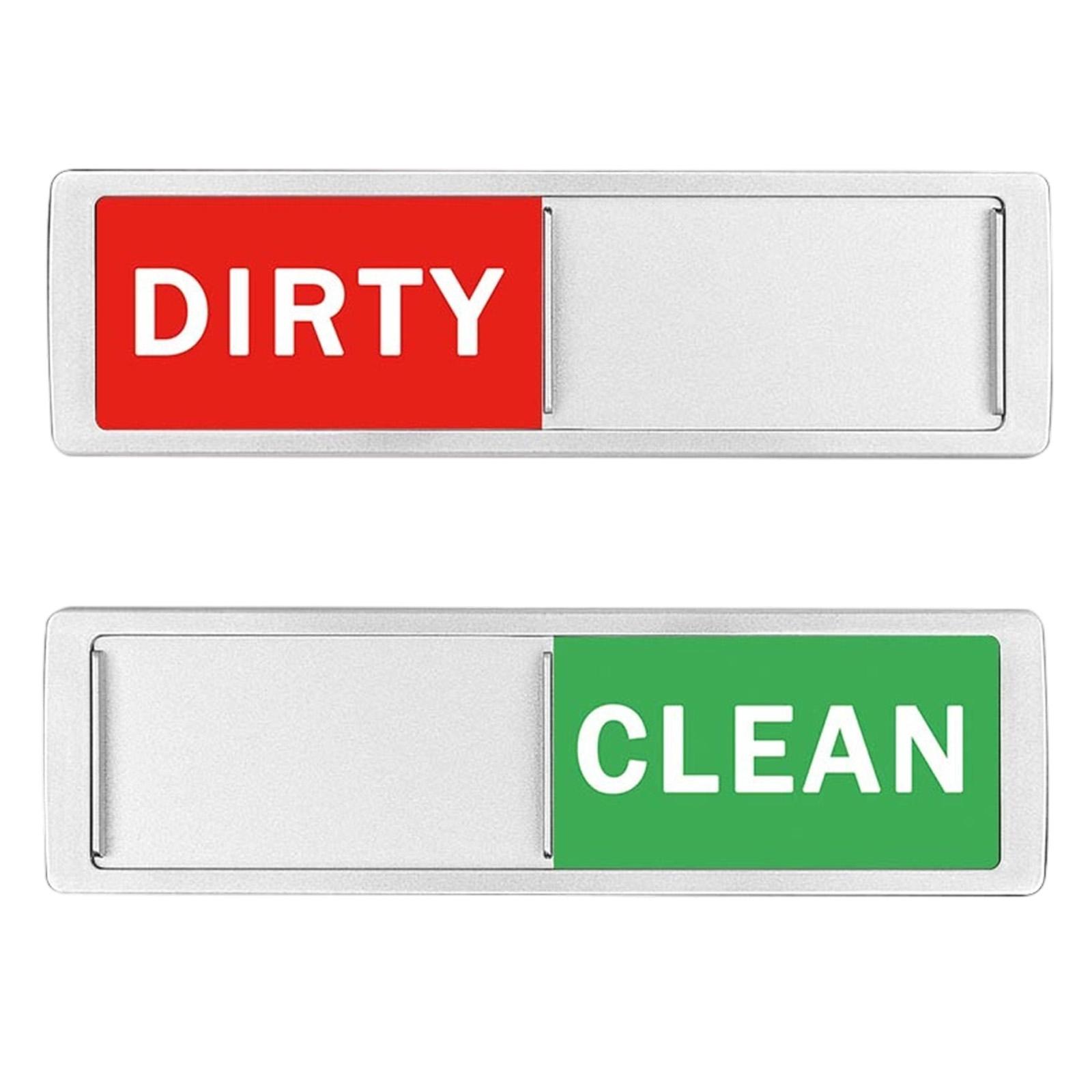 Sliding Dishwasher Status Indicator Magnet for Kitchen Refrigerator Magnetic Sign Clean and Dirty Status Display for Home Appliance One Size