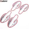 Side Door Handle Bowl Cover Trim For Mazda CX-5 CX5 2012 2013 2014 2015 Chrome Car Door Handles Cup Frame Overlay Accessories