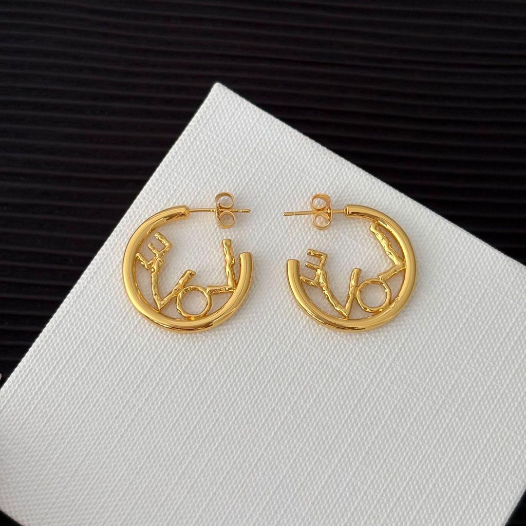 French American LOVE Letter Round Earrings: Elegant & Versatile High-End Fashion
