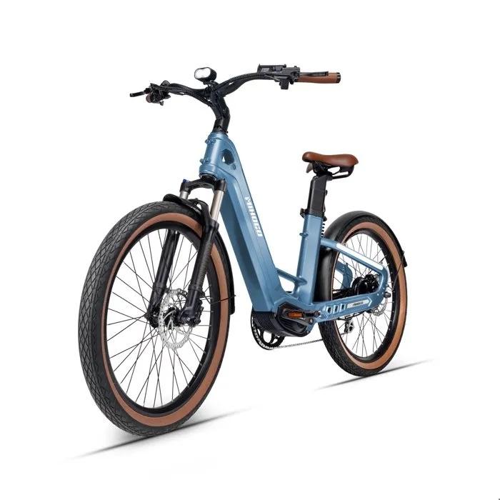 MIHOGO Cadre en Fibre de Carbone Air Vélo Électrique Moteur 750W Batterie 48V19.2AH Vélo Électrique de Montagne Pneus Tout-Terrain 26 Pouces Vélo Électrique Tout-Terrain bleu