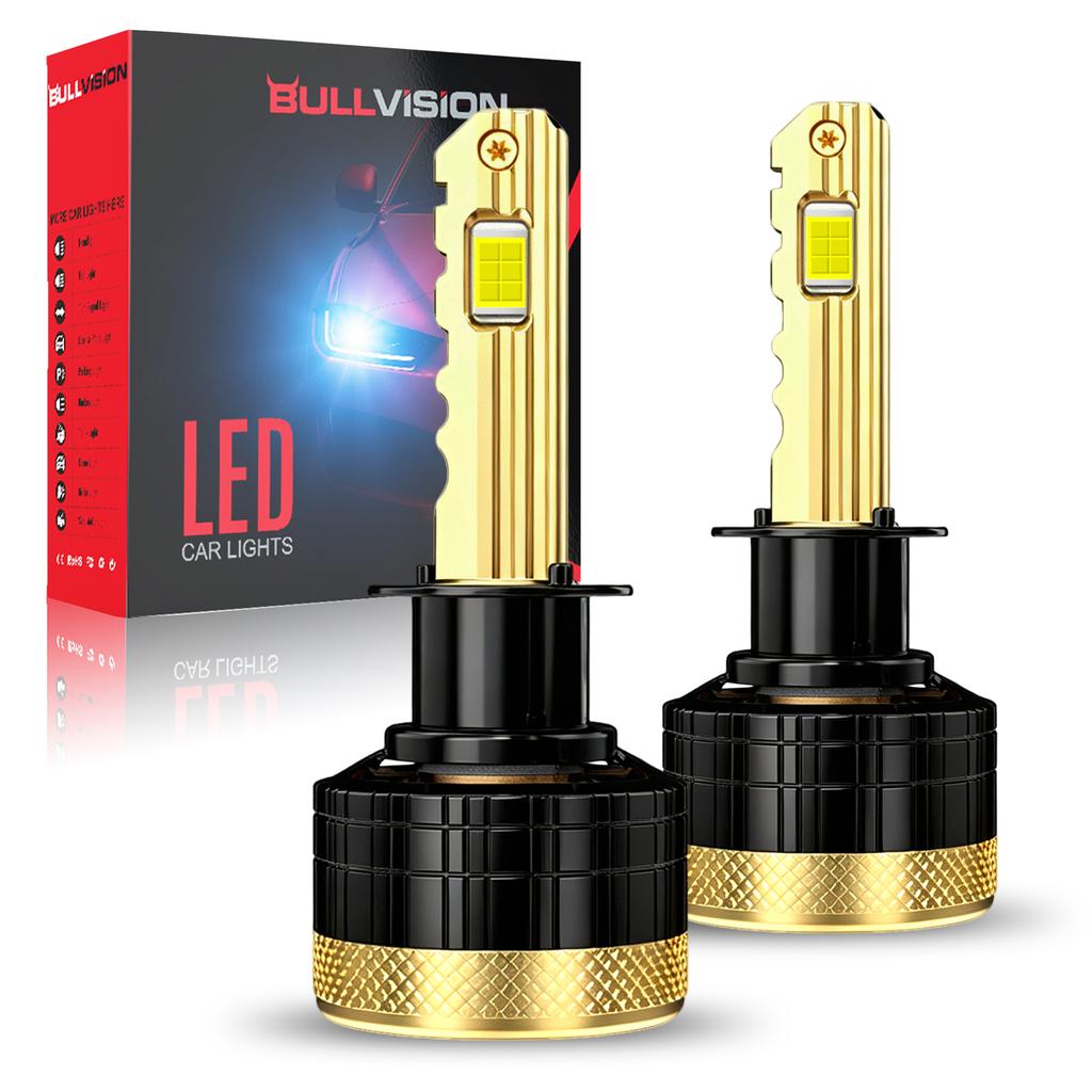 Bullvision H4 H7 Car LED Headlight H1 H8 H11 HB3 HB4 9005 9006 9012 LED Lights 6000K CANBUS Kit H7 for Turbo Lamp Automobiles