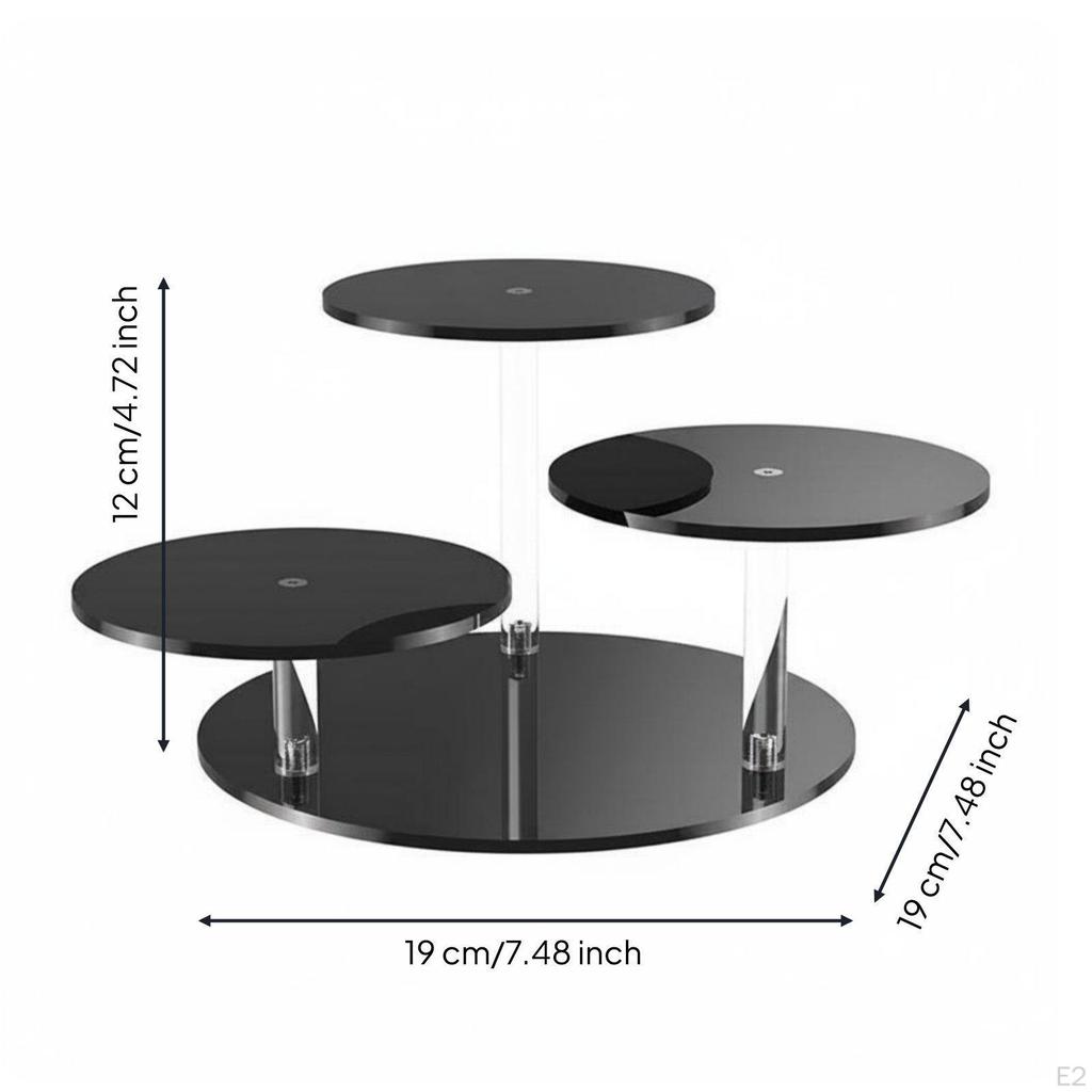 3 Tier Acrylic Display Stand Versatile Shelf SpaceSaving Clear Tabletop for