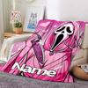 Custom Name Horror Movie Mashup blanket for Couch & Bed, Plush Cozy Fuzzy Blanket Super Soft & Warm Blankets for Fall and Winter. 0908133
