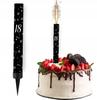 Cake Fountain White Inscription 18th Birthday 1pc