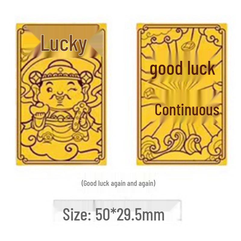 999 Pure Gold Treasure Chest Phone Sticker - Princess New Year Wealth Stickers Gift