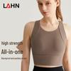 LAHN Damen Langarm Rundhals Knopfleiste Sportoberteil, Enganliegend, Hohe Elastizität, Antibakterielle Yoga & Fitnessbekleidung für den Winter