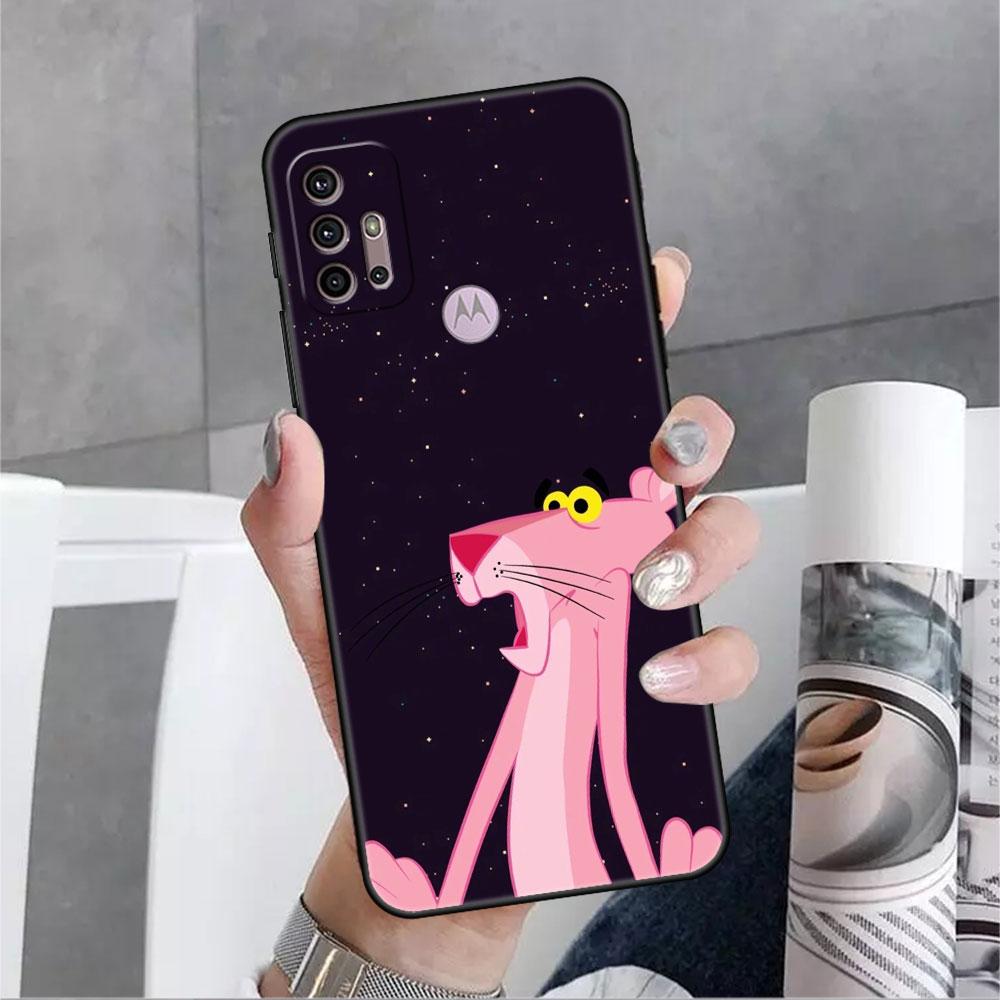 

Чехол с рисунком «Розовая пантера» для Motorola G30 G60 Edge 20 Lite G22 G9 Play G8 Plus One Fusion G50 G200 G82 G72 G71 G31, чехол для телефона Moto G32