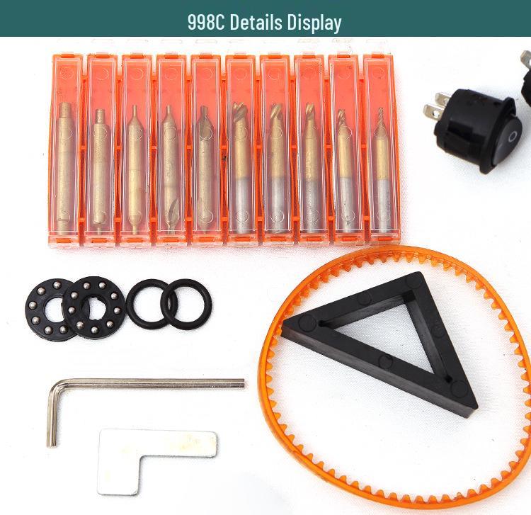 DeFu 998C Mașină Verticală Modernizată de Tăiat și Frezat Chei cu Dispozitiv Multifuncțional, 220V