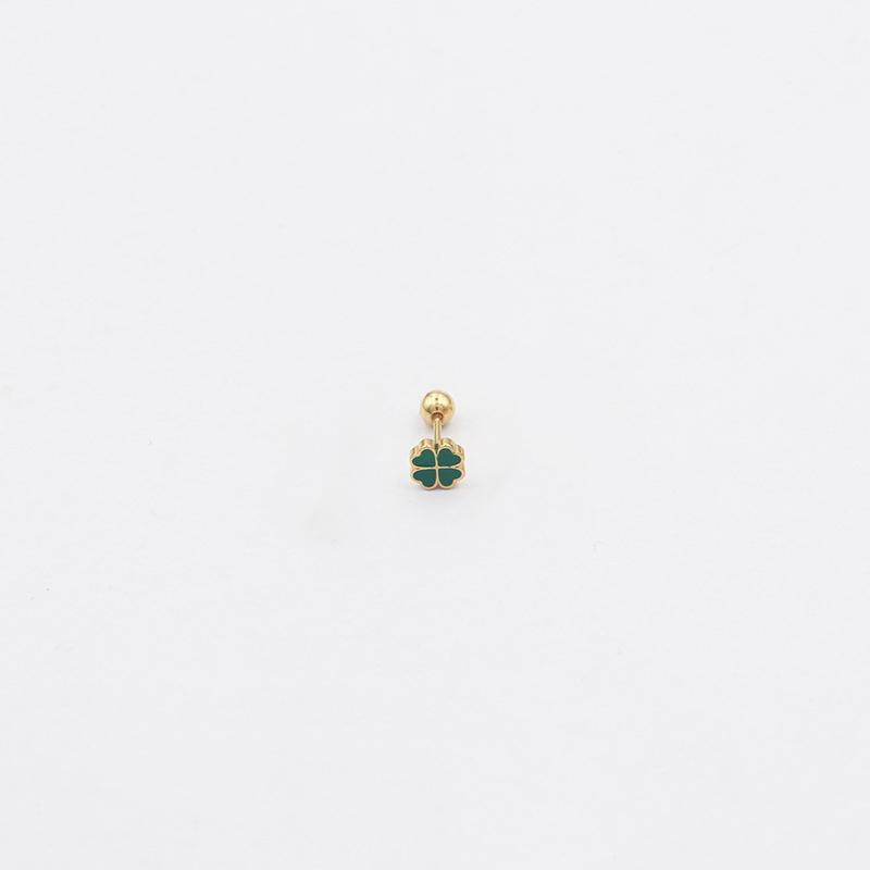 Feine Nadel aus Titanstahl, zum Schlafen, ohne die kleinen vierblättrigen Kleeblatt-Ohrringe zu entfernen, einfache, vielseitige Ohrknochen-Ohrringe, Ohrschmuck für Damen