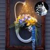 Fairy Garden Hose Wreath Night Light, Art Garland String Waterfall Lamp Outside