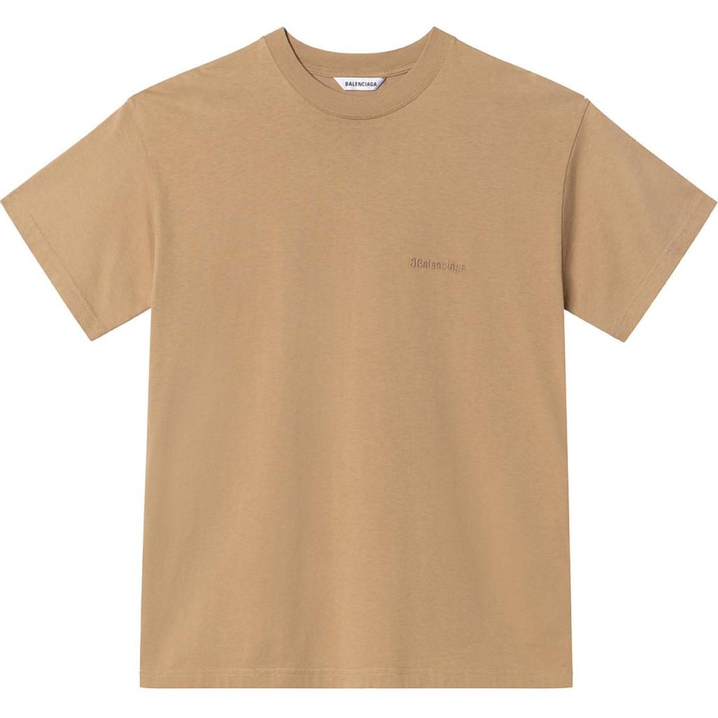 Balenciaga Logo T Shirt 'Oat' 612965TJV879504