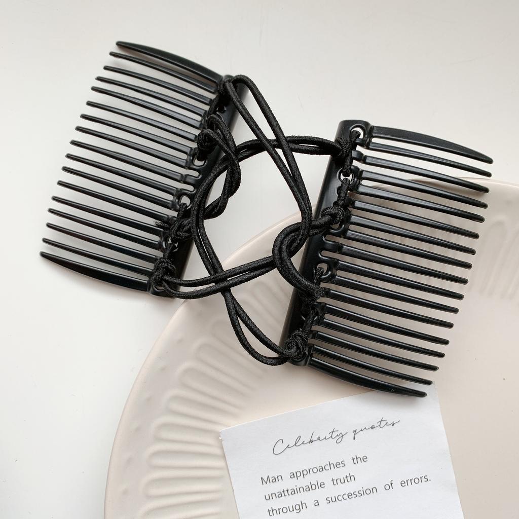 Vintage Kreativer Magischer Haarkamm Doppelte Reihe Elastischer Haarkamm Scheibenförmiger Haarclip Für Frauen Kopfschmuck Haarkamm Haarclip Mode Haare