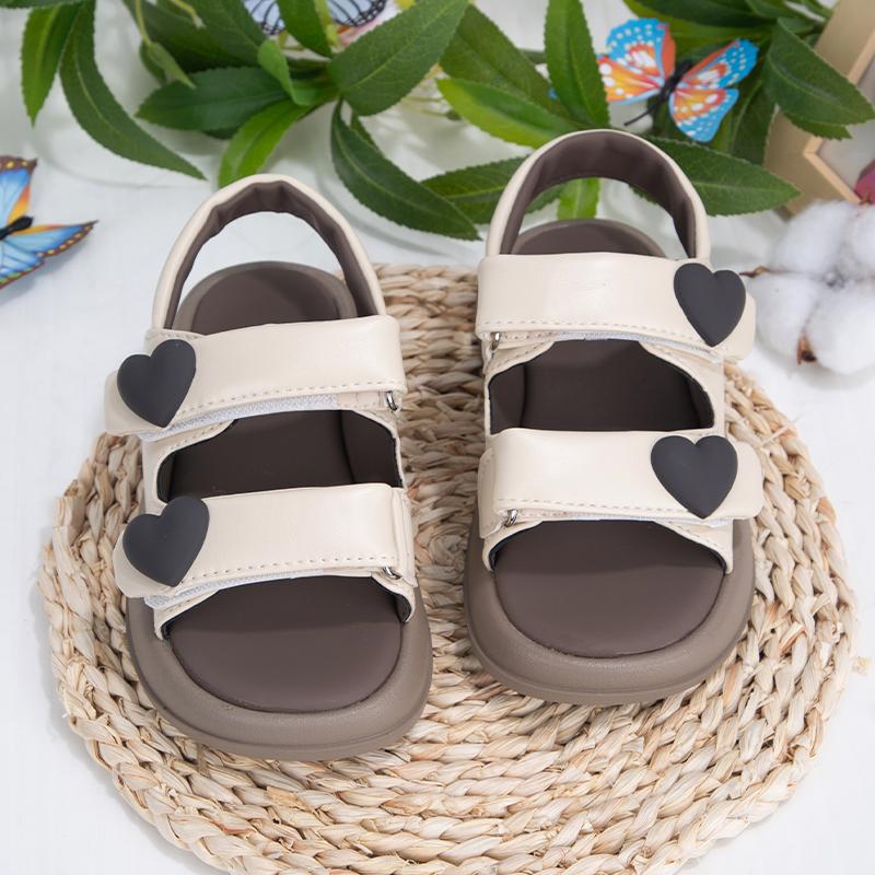 

Детские летние сандалии с открытым носком, милые сандалии для девочек, сандалии для принцессы, модные детские повседневные сандалии с открытым носком, пляжные сандалии с мягкой подошвой 35 бежевый