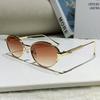 Euro Metal Oval Sunglasses With Uv400 Protection For Fashionable Summer Outings