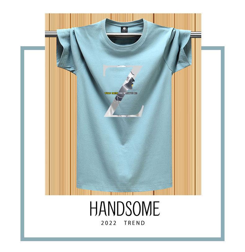 Men's Summer 2025 Pure Cotton Heavyweight Short-Sleeve Fashion T-Shirt