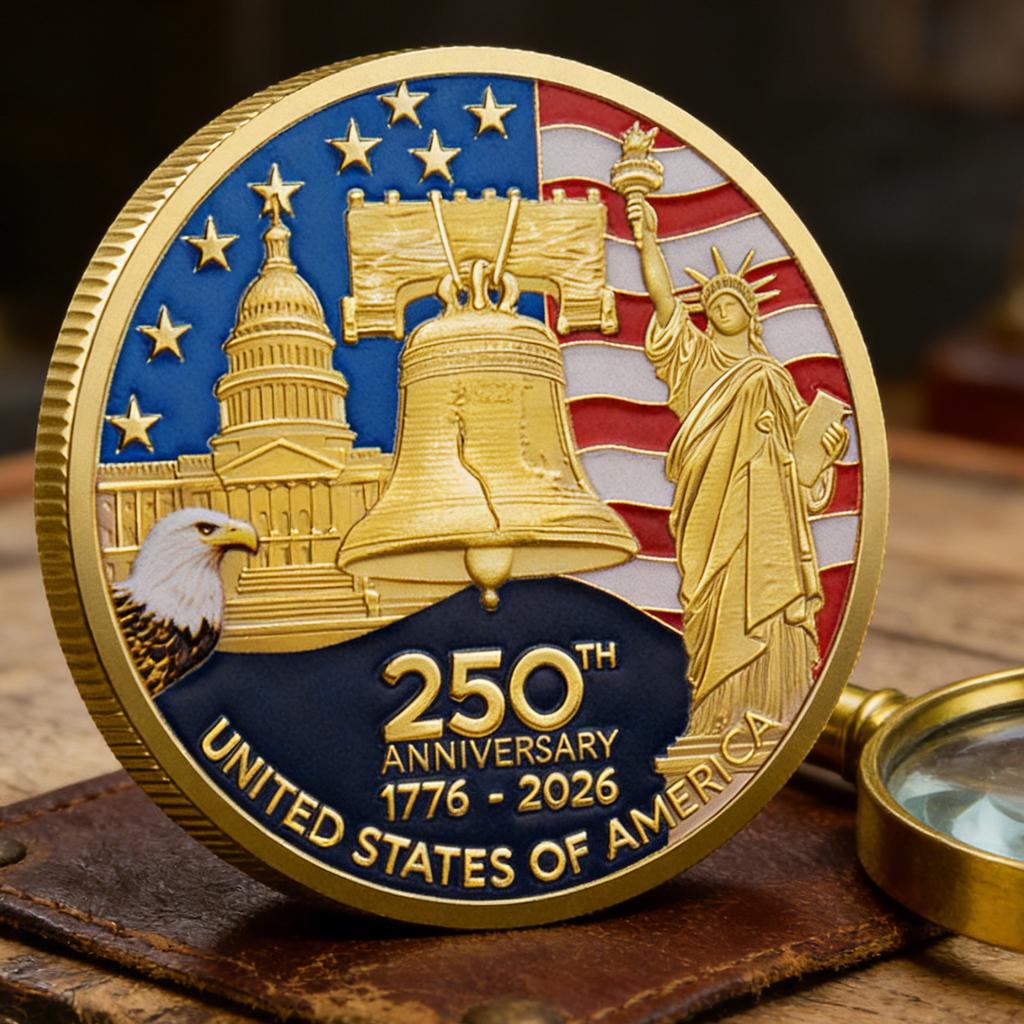 1776 To 2026 American Freedom Coin Features Bell Designs Independence Memorial Coin