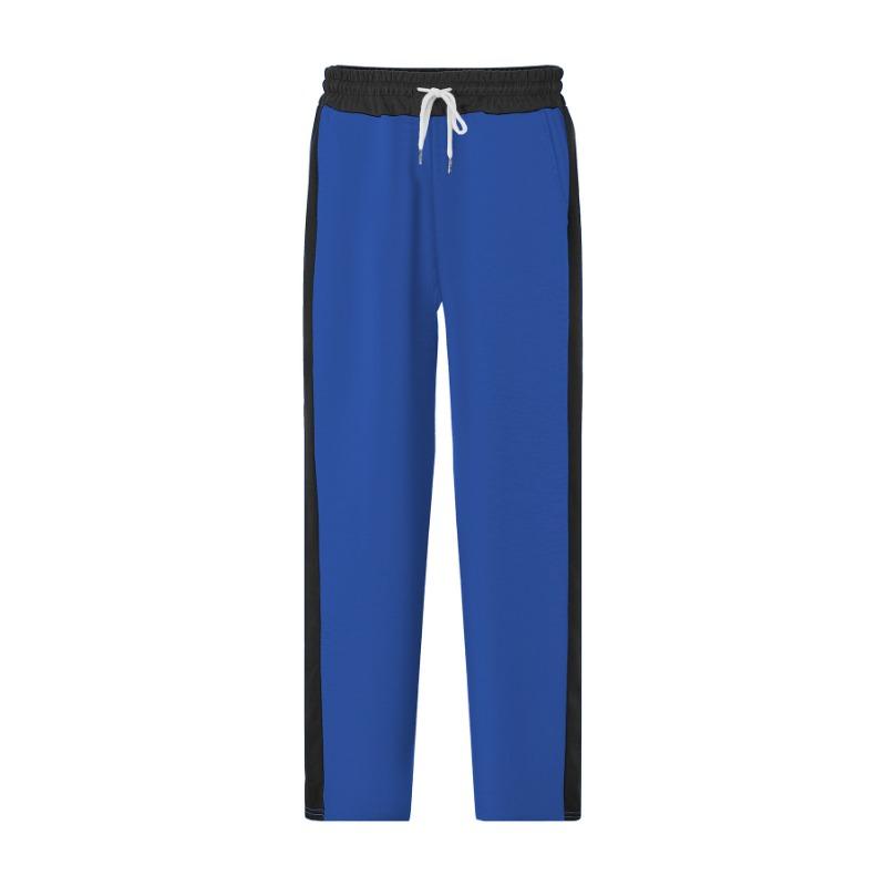 Men S Loose Straight Color Block Casual Sports Track Pants