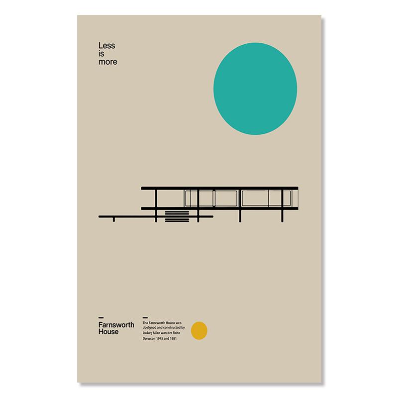 Abstract Bauhaus Exhibition Geometric Posters and Prints Minimalist Art Canvas Painting Picture for Living Room Mural Home Decor