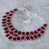 Mozambique Garnet Gemstone Handmade 925 Sterling Silver Necklace 18" M-316