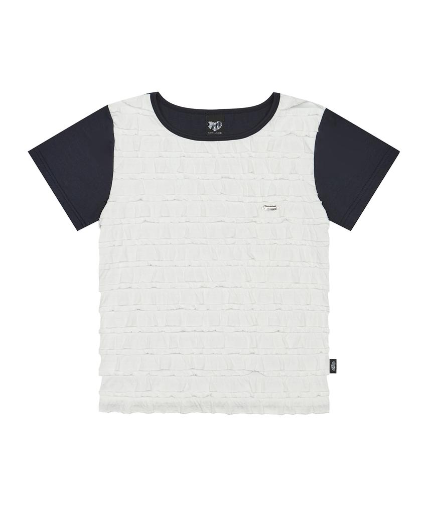 LUVISTRUE Sm Frill Tee(Navy)