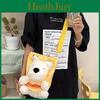 Cartoon Highland Corgi Plush Toy Crossbody Bag With Polyester Material For Daily Use