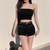 High Waist Skinny Fit With Button Details For Teen Girls Summer Wear