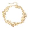 European & American Irregular Pleated Metal Patchwork Statement Necklace – Bold, Cold-Style Clavicle Chain for Women