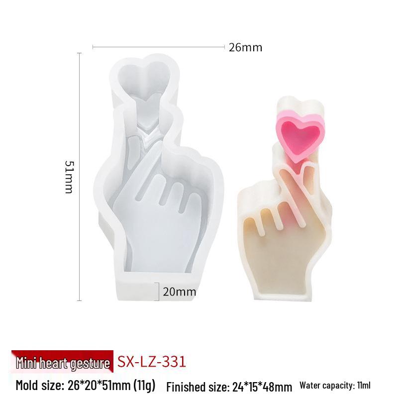 Three Faiths Hand Gesture Candle Mold for DIY Aroma Candles & Diffusers