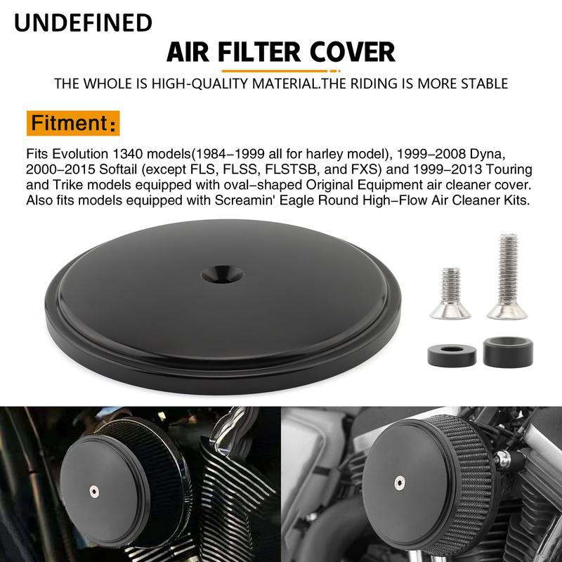 Air Filter Intake Cleaner Cover For Harley Dyna Street Bob 1999-2008 Softail Low Rider 2000-2015 Touring Electra Glide 1999-2013