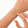 Wind Stainless Steel Shiny Zircon Flower Bracelet 18K Gold, Fashionable Light Luxury High-End Jewelry Br-2653