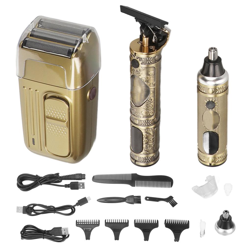 3 In 1 Electric Hair Trimmer LCD Display Rechargeable Professional Beard Grooming Nose Hair Clipper