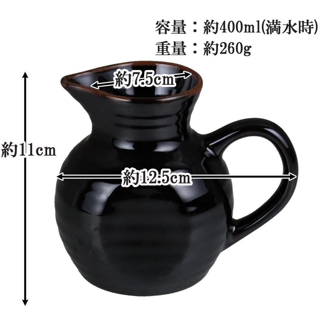 Lunchang Microwave Pitcher Made In Microwave Shorter Heating No Need for Mitts with Hot Boiling Soba Soup [Arita Ware, Japan] Friendly, Time, Handle,