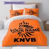 Knvb Crest Custom Name Pattern Bedding Quilt Set Quilt Cover Pillowcase Home Birthday Gift(1 * duvet cover + 2 * pillowcase, without core)