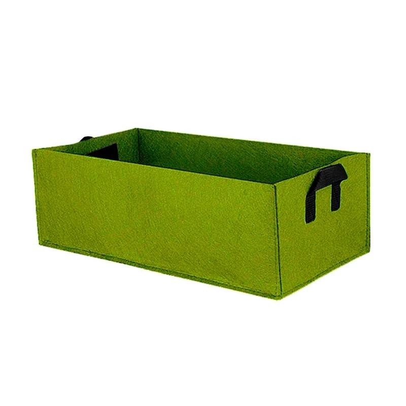 1pc Felt Grow Pots Rectangle Growing Pots Fabric Planting Bags Flower Planter Bags Outdoor Garden Vegetable Planting Container