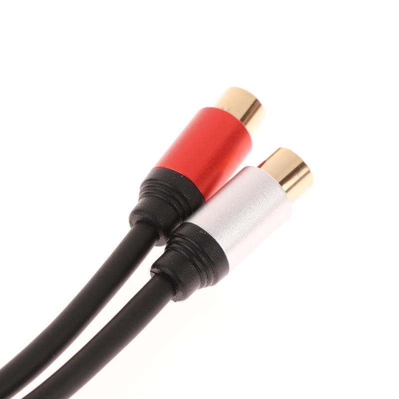 Stereo Audio Y Cable 2Rca Male To 3.5Mm Female Aux Jack Adapter Audio Cord For Computer Mp3 Phone Speaker Home Theater Dvd