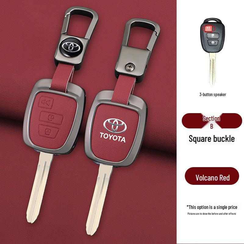 Metal Shell Key Case for Toyota FJ Cruiser, Old Model RAV4, Prado, and Land Cruiser