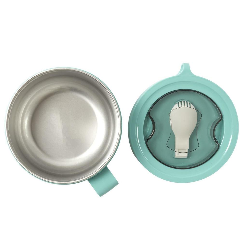 ROUND LUNCHBOX Blue with FOLDABLE FORK
