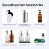 Stainless Steel Silver Refillable Dishwashing Soap Dispenser Dish Soap Liquid Hand Lotion Dispenser with Brushed Nickel Pump