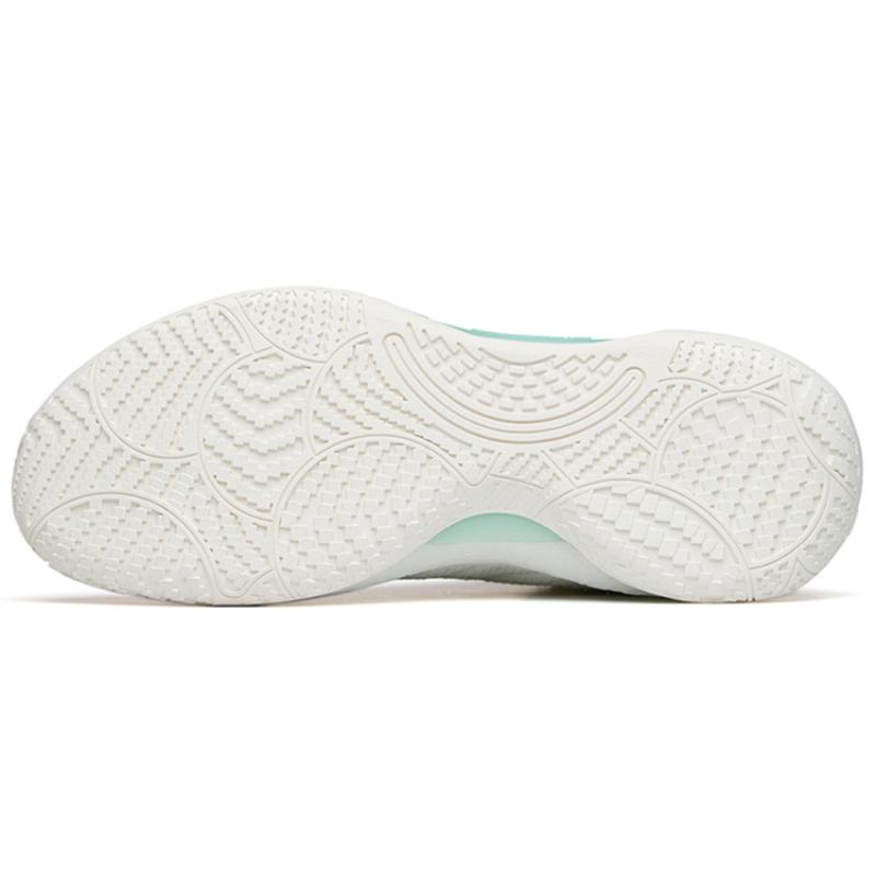 Anta Cement Bubble 2.0 Anti Slip Wear Resistant Low Top Basketball Shoes Men's White Green Sneakers 112221610-1