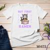Ramen Cat Japanese Kawaii Anime Purple Style Unisex T-shirt 8