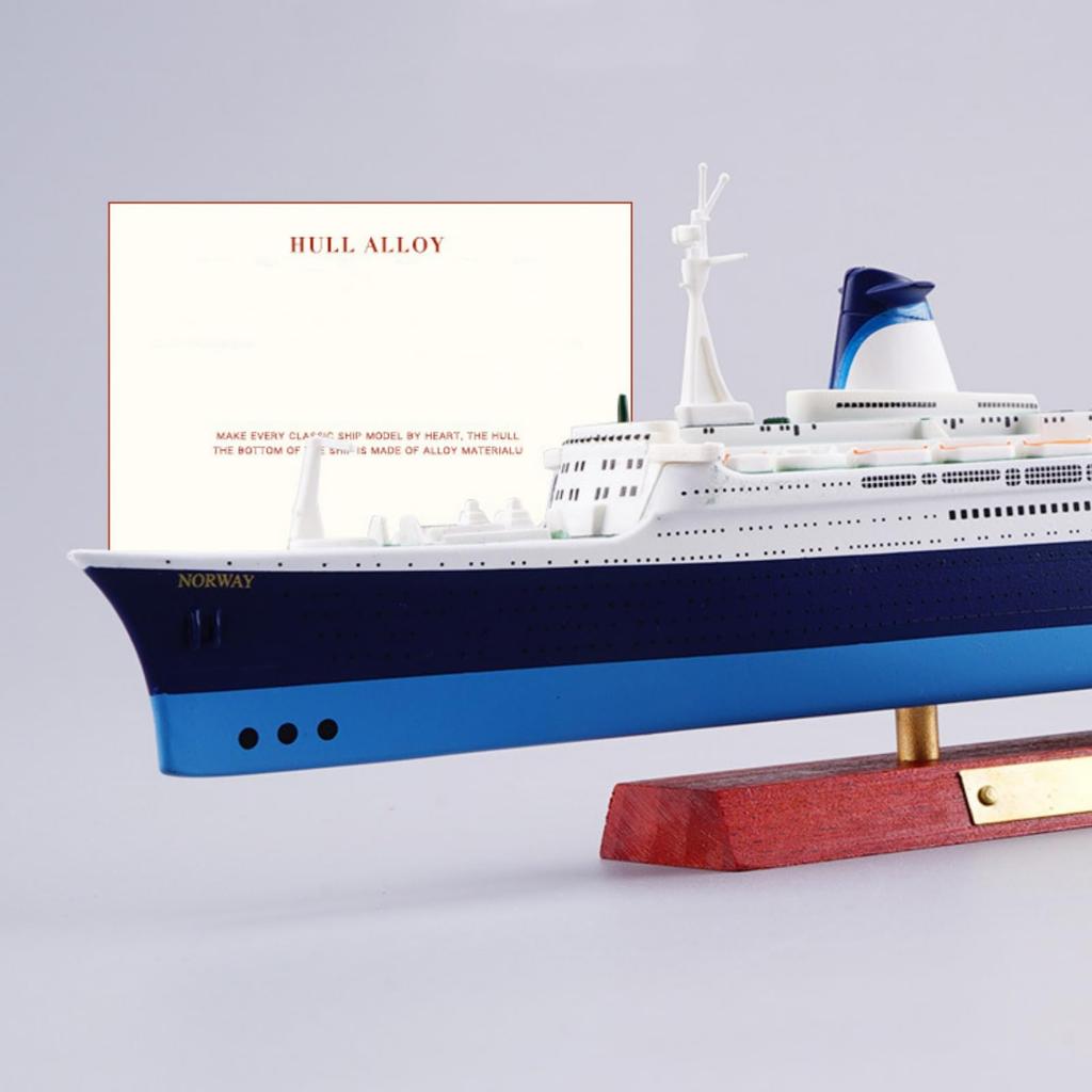 Scale RMS Norwegian Cruise Ship Model Alloy Diecast Nautical Ship Boat Miniature Hobby Model Kit for Adults Kids 11250 &