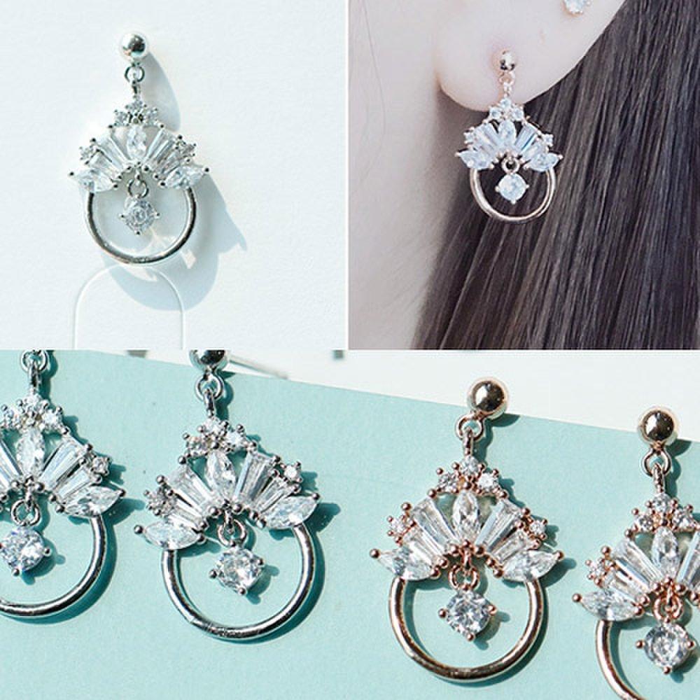[Aslit] Zenith Crown Cubic Drop Earrings