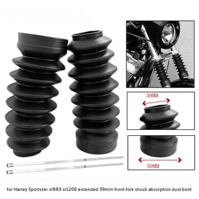 Motorsykkel Forlenget 39mm Forgaffel Støtdemper Støvmansjett for Harley Sportster Xl883 Xl1200