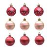 Plastic Christmas Tree Decorations Accessories Colorful Handcrafted Spherical Orbs in Gift Box for Festival Event